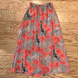 For Love And Lemons Hawaiian Floral Midi Skirt